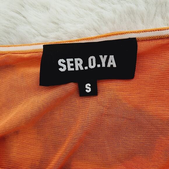 NEW Ser.O.Ya by Retrofete June Stretch Strapless Tube Top in Abstract Palm - Picture 9 of 9